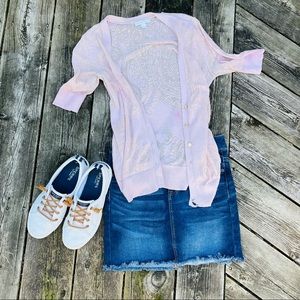 New York & Company Baby Pink Button Down